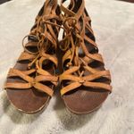 OTBT  Shoes Womens Size 7.5 Nomadic Brown Leather Strappy Wedge Sandals gladiator Photo 1