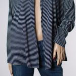 L.L.Bean Navy Striped Cardigan M-P Photo 2