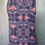 Amanda Uprichard  Mini Dress Drop Hem Tie Neck Geometric Print Pink Purple Small‎ Photo 7