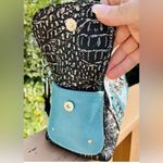 Turquoise Rhinestone Skull Concealed Carry Shoulder Bag & Wallet Set NWT Blue Photo 7