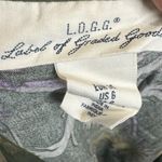 H&M LOGG olive green and purple vneck floral top size 6 Photo 5