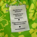 Kulani Kinis NWOT  Aloha Lime Ruched Thong Bikini Bottom Photo 5
