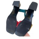 Fashion NVX multi color suade strap sandal heels yellow green red size 6.5 (230) Gold Photo 7