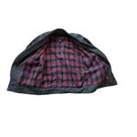 J. Gallery Vintage Flannel Lining Coat 70% Wool Sz 9/10 Large Oversized 90s Gray Photo 3