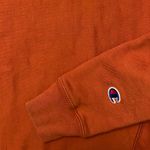Champion Medium Orange Unisex Hoodless Crew Neck Long Sleeve Pullover Sweater Top Photo 1