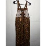 Natural Life NEW  Womens Wide Leg Jumpsuit Size Medium Tie Overalls Green Floral Photo 5