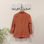 J.ING Jing Brick Stripe Blazer Suit Jacket Size Small NWT Orange Photo 2