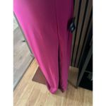 Lulus  NWT  Flair Berry Pink Feather Sleeveless Maxi Dress with slit sexy Photo 3
