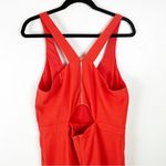 Trina Turk Golda Orange Tomato Front Pleated Pants Side Pockets Jumpsuit Size 12 Photo 12