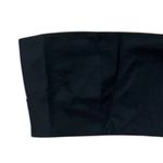 We Wore What NWT  Smocked Bandeau Top Sleeveless Zip Hook Eye‎ Back Closure M Black Photo 3