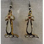 Vintage Warner Bros “Sylvester the Cat” Enamel Dangle Earrings Photo 0