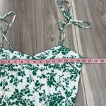 Lulus green floral bodysuit tie straps size medium Photo 6