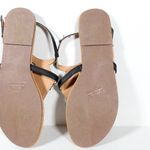 Rue 21 Goth Summer Black Strappy Sandal Silver Tone Metal Beading Design Size 10 Photo 4