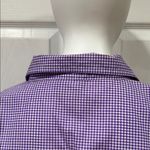 Las Olas Purple Gingham Button Down Shirt with Rooster Embroidery Photo 4