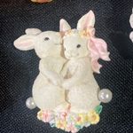 VTG. AVON Lot 5 HALLOWEEN CAT BEAR BUNNY CHICK PINS Christmas Easter BROOCH NEW Orange Photo 3