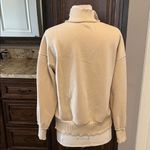 Comfy Tan Pullover Snap up Turtleneck Sweatshirt New Size XS Photo 8