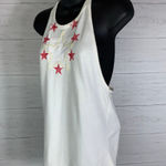 NEW FREE PEOPLE Sz S WE THE FREE LIEUTENANT STAR TANK TOP WHITE Photo 4