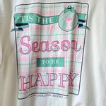 Jadelynn Brooke  White and Pink Holiday Christmas Long Sleeve Blouse Size Large Photo 6