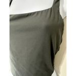 EFAN Square Neck Sleeveless Cropped Tank Top Green Polyester Spandex Size S Photo 2