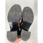 Anna Sui  Floral Leather Printed Lace Up Combat Boots Size 7 Photo 3