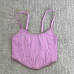 Colsie pink purple ribbed boning corset tank top Photo 0
