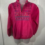 Blast Vintage Women’s Pink Sweatshirt Polo 1/4 Zip Size Small Petite EUC Photo 1