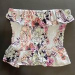 Candie's CANDIE’S Floral Ruched Layer Strapless Tube Top Women’s Sz M EUC Photo 0