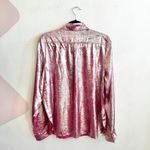 Eazel Los Angeles Metallic Top Y2K 2000s Glam Night Out Pink Large Photo 1