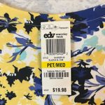 Charter Club  Tee Floral Short Sleeve 100% Pima Cotton Boat Neck Top Sz MP NWT Photo 2