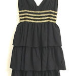AKA Y2K black & gold tiered silk mini dress XS/S Black Photo 0