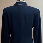 Neiman Marcus  Navy Blue, White Trim Blazer Photo 4
