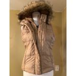 New York & Co Puffy Vest Small Tan Photo 2