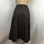 Yoana Baraschi  Brown Pleated Embroidered Knee Length Skirt 4 Photo 1