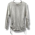 Athleta Lombard Gray Ruched 3/4 Sleeve Crewneck Sweater Sweatshirt Sz S Photo 2
