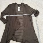 Torrid NWT Womens Plus Size  Slub Drape Front Cardigan Dark Brown Size 00 Photo 2