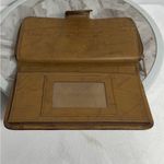 Source Unknown Genuine Leather Brown Snap Wallet Zip Around Organizer Clutch ID Holder Photo 3