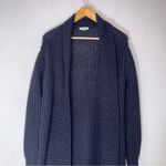 Garnet Hill  XS Navy Blue‎ Open Duster Cardigan Wool Blend CP Photo 2