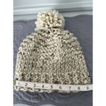 Handmade Love Nana  Chunky Knit Wool Blend Winter Hat w/PomPom Oatmeal Beige OS Photo 10