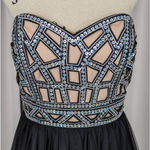 Blondie Nites by Stacy Sklar Strapless Embellished Formal Gown Black Size 11 Photo 11