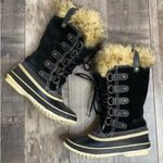 Sorel  joan of Arctic Snow Boots Faux Fur Black Size 8 US Photo 1