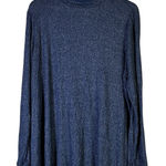Lane Bryant  Ribbed Knit Long Sleeve Top Womens 18/20 Navy Heather Classic Core Photo 0
