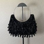Vintage Black Bead and Sequin Evening Clutch Bag Photo 1