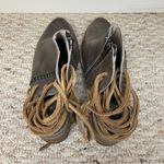 FREEBIRD by Steven  Jojo Leather Booties in Stone Color Lace Back Women’s Size 9 Photo 4