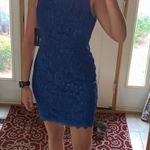 Lulus Lulu’s Rhythm of Love Blue Lace Backless Dress Photo 2