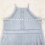Altar'd State  Light Blue Sleeveless Halter Maxi Dress Crochet Lace Size‎ Medium Photo 8