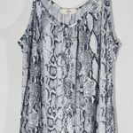 Entro Gray and Black Snakeskin Cropped Jumpsuit with Wide Legs Size Small Photo 2