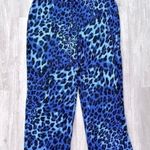JM Collection Blue Leopard Print Sweatpants S Photo 1