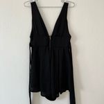 LF Short Black Parisian Rose Embroidered Romper Photo 11