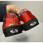 Vans  Chinese New Year Satin Floral Slip Ons Womens 8.5 Red Festive Floral Asian Photo 4