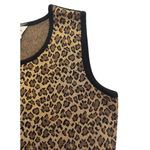 Misook Exclusively Leopard Print Brown Tan Knit Shell Tank Top Small Photo 2